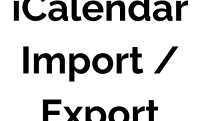 iCalendar Import / Export